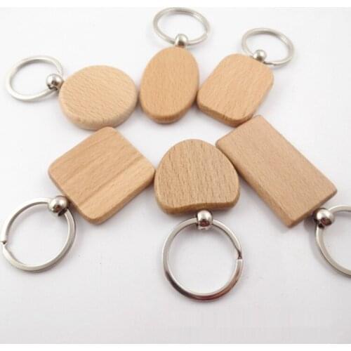 Wooden Keychain With Lettering Small Wooden Pendant Beech Keychain Graduation Special Gift Customization Car Keychain