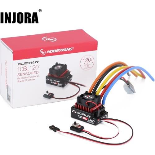 Hobbywing QUICRUN 60A 120A 10BL60 10BL120 Sensored Brushless ESC Electronic Speed Controller for 1/10 RC Car Touring Buggy Truck
