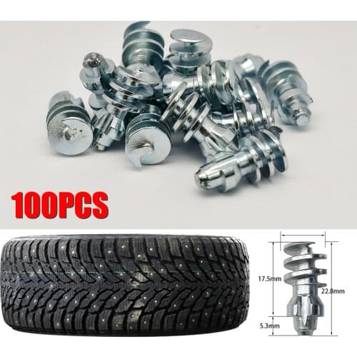 JX1911/100 pcs Carbide Heavy Duty Wheel Ice Grip Screw Studs winter