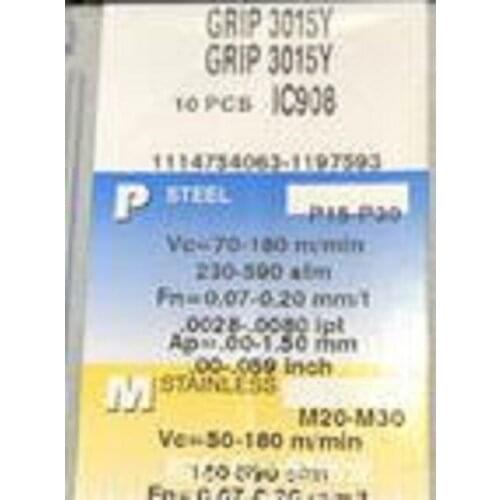 10 PCS CARBIDE INSERT GRIP3015Y IC908