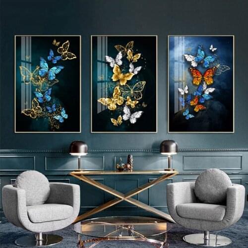 Abstract Golden Wings Butterfly 5d diy diamond painting cross stitch full square/round mosaic diamond embroidery wall art