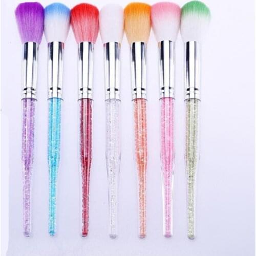 1Pc Face Makeup Brush Foundation Highlighter Bronzer Blush Powder Pink Blue Facial Beauty Makeup Cosmetic Tools