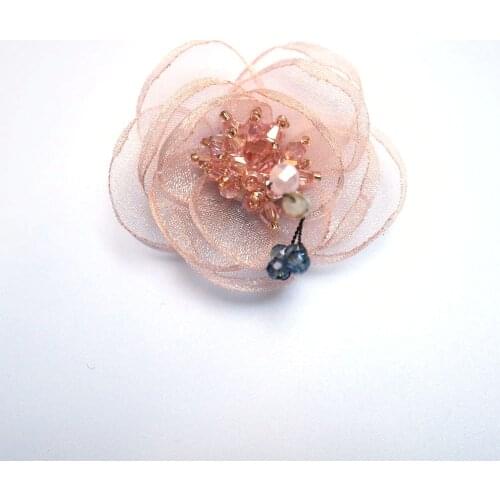 Colorful Fairy Flower beaded patches for clothing Handmade floral Rhinestone patch for clothes parches bordados para ropa