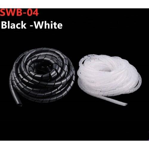 SWB-04 Spiral wrapping band SWB-04 diameter 4mm About 21.5M Length Black Cable casing Cable Sleeves Winding pipe Spiral Wrapping
