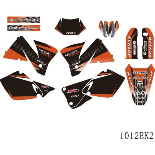 Full Graphics Decals Stickers Motorcycle Background 3M For KTM EXC 125 200 250 300 380 400 520 1998 1999 2000 2001 2002 2003