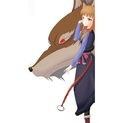 Personality Spice and Wolf Peeking Car Stickers Vinyl Decal Waterproof Scratch-Proof Windshield Laptop Car Styling Apply To Car