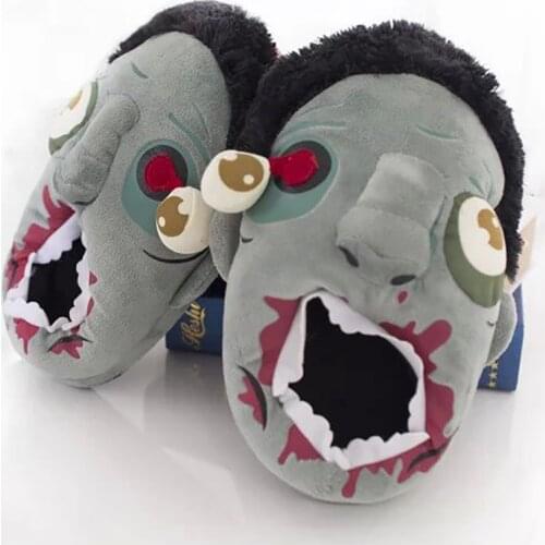 Unisex Zombie Slippers Winter Warm Indoor Slides For Women and Men Walking Dead 3D Home Bedroom Shoes Halloween Cosplay pantufa