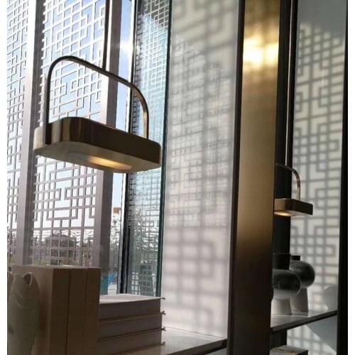 Modern minimalist wrought iron chandelier personality wine bar study lamp personality dining room bedroom bedside light