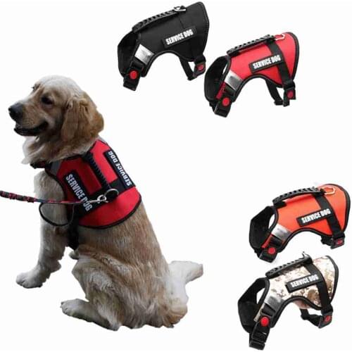 Reflective Pet Harness For Small Large Dogs Breathable No Pull Service Harness Vest Training Dog Collar Harness with Handle