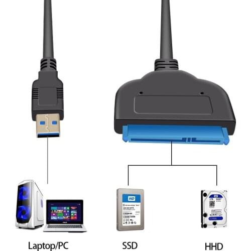 USB 3.0 to 2.5 Inch SATA III Hard HD data cable Drive Adapter Cable W / UASP - SATA to USB 3.0 Converter For SSD / HDD