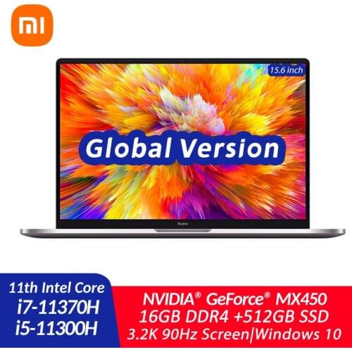 Xiaomi RedmiBook Pro 15 Laptop Computer i7-11370H / i5-11300H 16GB+512GB 3.2K 15.6 Inch Notebook Windows 10 Fingerprint Unlock