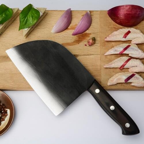 XYj Bone Chopper Kitchen Butcher Knife High Carbon Stainless Steel Kitchen Chopper Meat Cleaver Chef Cooking Tools with Scabbard