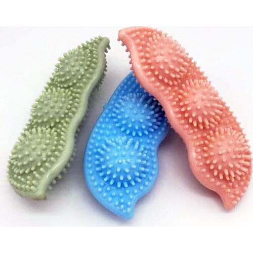 1pc Pet Dog Toys Bite-resistant Pea Shape Dog Toys Interactive Puzzle Training Toys for Dogs Puppy Cleaning Teeth Chew Toys