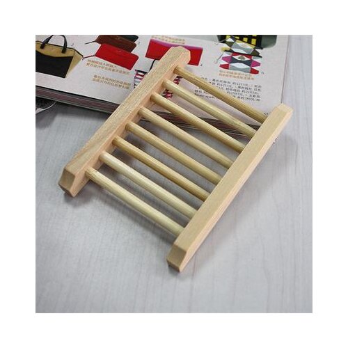1PC Natural Wooden Soap Dish Wooden Soap Tray Holder Storage Soap Rack Plate Box Container for Bath Shower Plate Bathroom