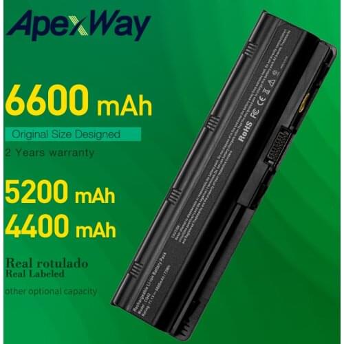 11.1v 6 Black Laptop battery for HP mu06 mu09 593553-001 g4 G6 G7 G32 593562-001 dv6 HSTNN-LB0W for Presario CQ42 CQ72 2000