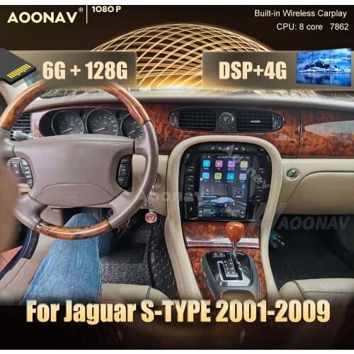 128GB car radio 2din Android 10.0 For Jaguar S-TYPE 2001-2009 car multimedia player Stereo receiver GPS navigator
