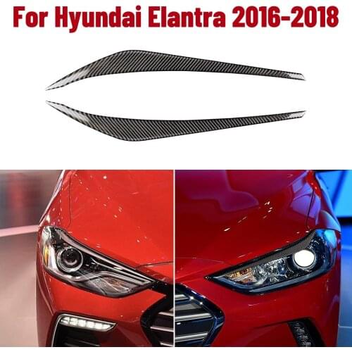 2PCS Carbon Fiber Vinyl Film Car Stickers Waterproof Car Styling Wrap Auto Vehicle Detailing Car for Hyundai Elantra 2016-2018