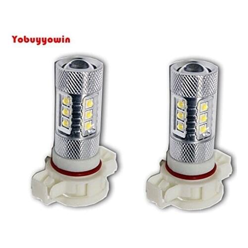 2x 80W CREE Chip White PSX24W 2504 12276 High Power LED 12V DRL Daytime Running Fog Beam Accent