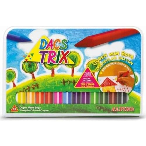 Alpino DA-125 Dacstrik Triangle Candle Paint 12'li Box Pastel Paint Dacs Trix School Stationery Paint