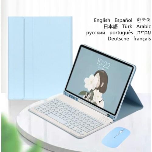 For iPad 7 8th Gen Case Russian Spanish Keyboard for iPad 10.2 Pro 11 2021 Air 4 2020 10.9 Air 2 9.7 Air 3 10.5 Mini Case Funda