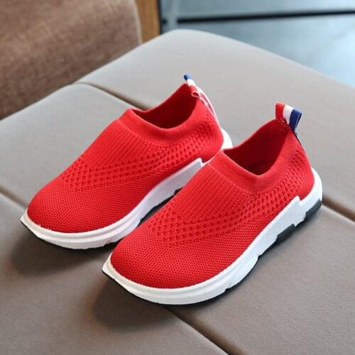 Children Sneakers Running Shoes Kids Shoes Boys Sports Shoes Girls Breathable Knit Socks Sneakers Outdoor Soft Casual Shoe 2021