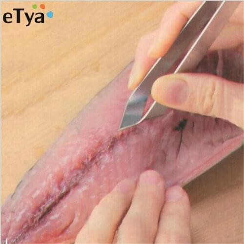 1pcs High Quality Stainless Steel Fish Bone Tweezers Remover Pincer Puller Tongs Pick-Up Seafood Tool Crafts Kitchen Gadgets