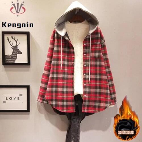 Kengnin Womens Hooded Shirts