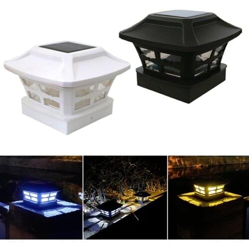 Square Post Light Fence Light IP65 Waterproof Outdoor Solar Lamp For Garden Decoration Gate Fence Wall Courtyard Cottage