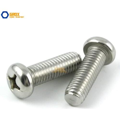 M8 316 Stainless Steel Phillips Pan Head Machine Screw Marine Grade