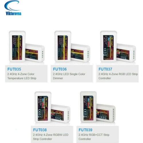 MiLight 2.4G RF FUT035 FUT036 FUT037 FUT038 FUT039 LED Controller Dimmer For Single Color CCT RGB RGBW RGB+CCT Strip Tape Light