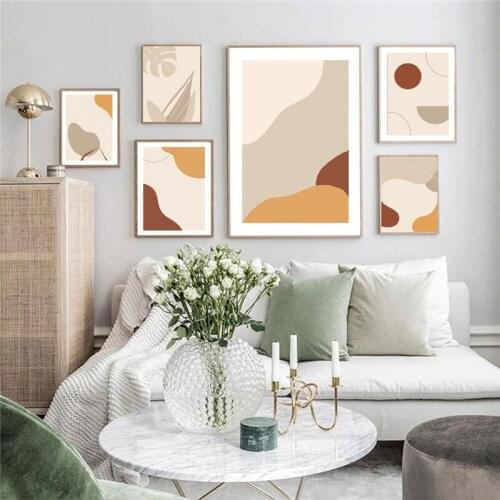Minimalist Decorative Posters Prints Abstract Geometric Morandi Color Drawing Canvas Painting Bedroom Wall Art Prints A5 A4 A3