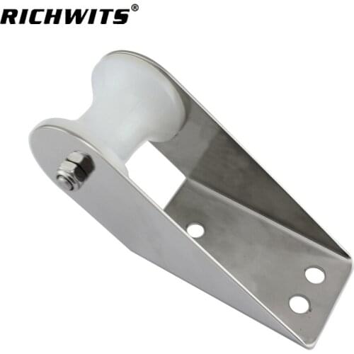 Marine Grade Stainless Steel 316 50*155mm Bow Anchor Roller Brackets Stamping Bow Roller Wheel For Boat Trailer Parts