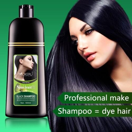 Noni Herbal Black Hair Magic Fast Dye Shampoo For The Back Magic Comb Color Hair 500ml