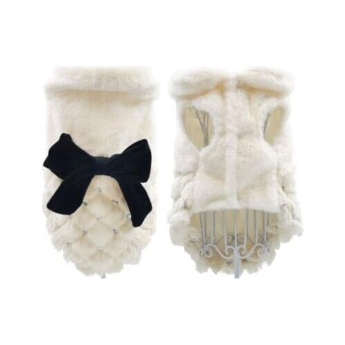 Pet Dog Clothes Bow Bling Sequin Decorate Pet Skirt Princess Thick Sequin Dress For Puppy Dogs Cat