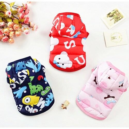 Pet Dog Clothes For Dogs Coat Cartoon Cotton Dog Jacket Clothing Winter Dog Clothes For Roupa para Cats Clothes Pets Clothing