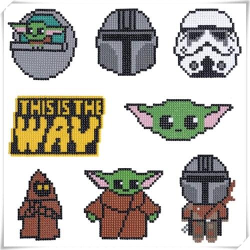 Wholesale No.4 5D DIY Diamond Painting Stickers Kits for Kids, Embroidery Diamond Art Mosaic Stickers Sets By Numbers kid Kits