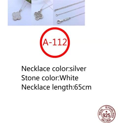 A112 20mm 925 sterling silver necklace personality fashion style four-leaf clover high-end style new jewelry girlfriend gift hot