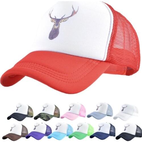 Adjustable Mesh Baseball Cap-Cotton Breathable Hat-Men Sports Peaked Cap-Women Summer Outing Casual Sun Hat-Tracker Snapback Hat