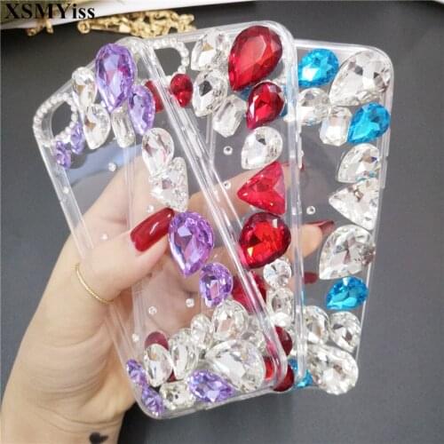 For iPhone X XS Max 8 7 6 6S Plus Case Luxury Bling Rhinestone Diamond Crystal Soft Transparent TPU Cover For iPhone XR Case