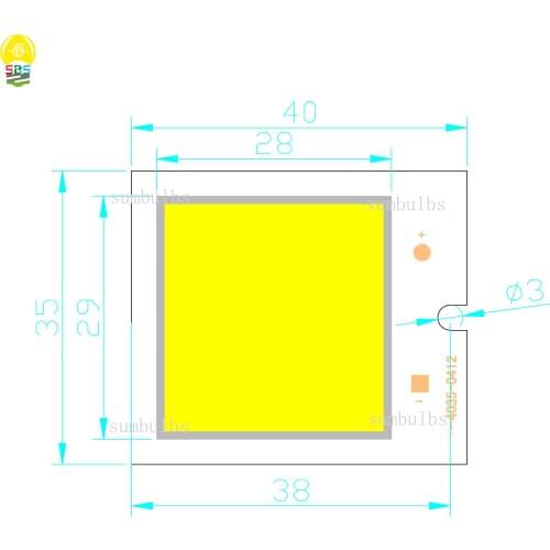 40*35mm LED COB 12V DC 6W cob Light source chip on board warm cold white bulb for DIY desk work night lights lamp