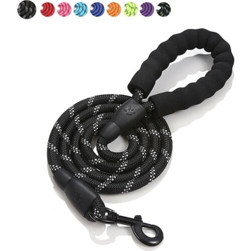 Reflective Round Rope Nylon Braided Traction Rope Dog Explosion-proof Rushing Dog Walking Rope Pet Supplies Small Dog Harness
