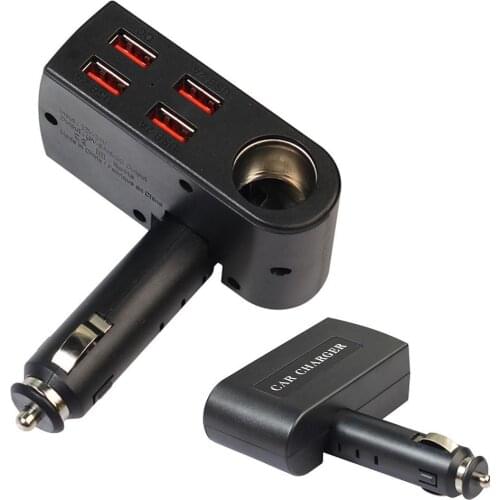 Universal 12V/24V ABS Shell Cigarettes Lighter Car Charger Socket Splitter with USB Port Auto Interior Accessories