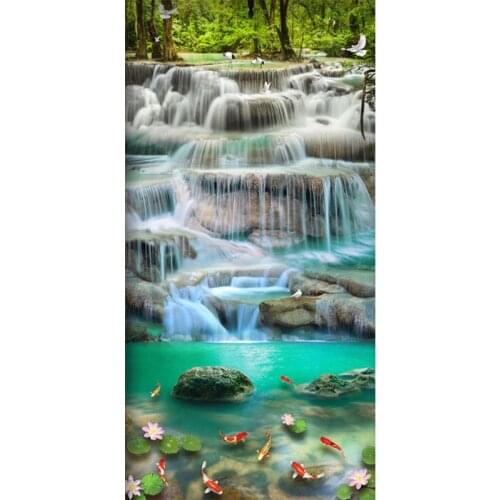Waterfall Landscape DIY 5D Full Drill Diamond Painting Embroidery Cross Stitch Kit Rhinestone Home Decor Craft