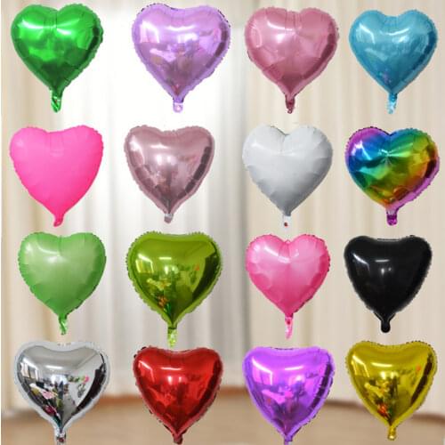 18-inch rose gold heart aluminum balloon childrens birthday party bride and groom wedding decoration foil balloons globos 1pc