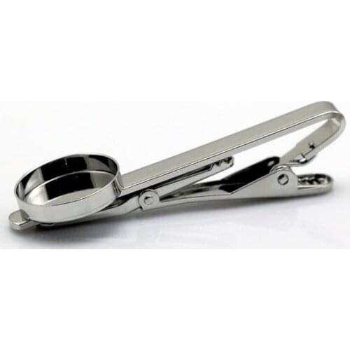 Wholesale Tie Clips Blanks in factory price with Round Cabochon setting Copper Necktie Tie Bar For Men Accessories ID23035