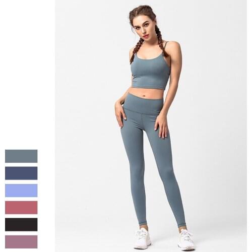 2019 Women Sport Set Sexy Yoga Set Solid Fitness Women Sport Tops + Leggings Gym Jogger Clothes Workout Clothes Sportswear S~XL