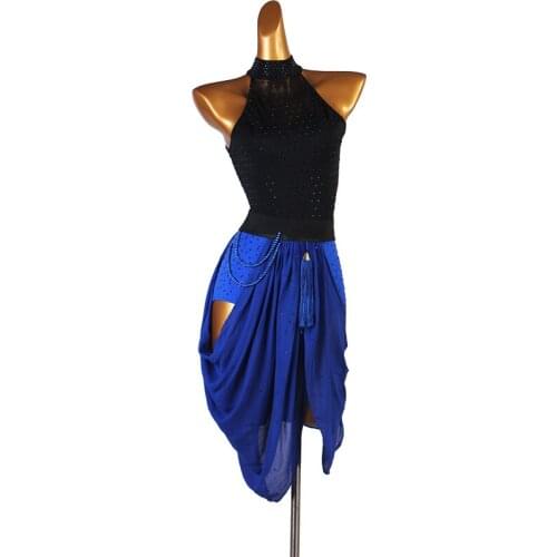 NEW Girls adult Modern Ballroom Latin Dance Dress tassel Salsa Tango Dance Performance Wear LQ219