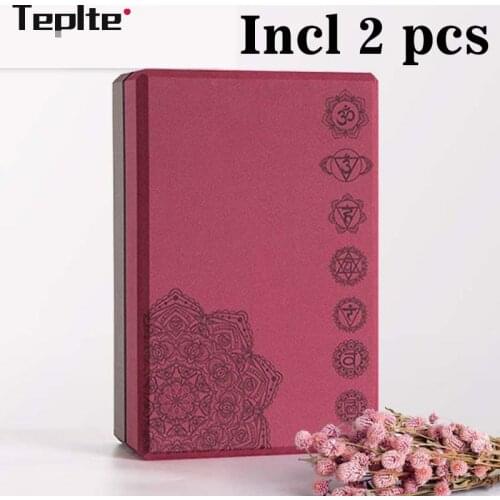 2pcs set high density EVA yoga block yoga Brick 380g Sports Exercise Gym Foam Workout Stretching Aid Body Shaping Health Traini