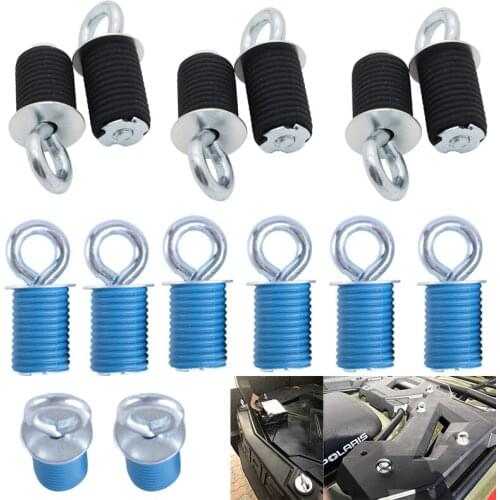 4/6/8pcs ATV Anchors For Polaris Ranger General Lock & Ride Type Eyelet Tie Down Anchor Cargo Hook Cargo Racks Eye Bolt Fastener