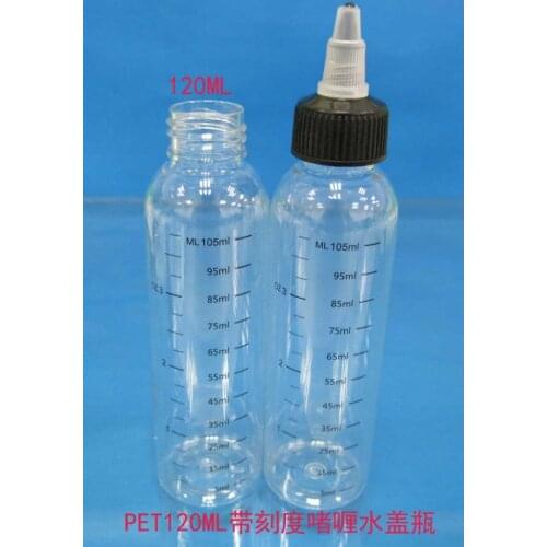 4oz PET container 24mm twist cap ,graduation printing 110MLor105ml 100pcs/lot